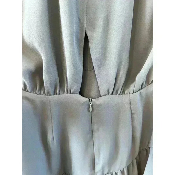 NWT Krisa Halter Asymmetrical Ruffle Mini Dress Teal Green Size Small - Picture 5 of 9